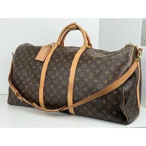 Louis Vuitton Keepall Boston Duffle 60 Brown Canvas